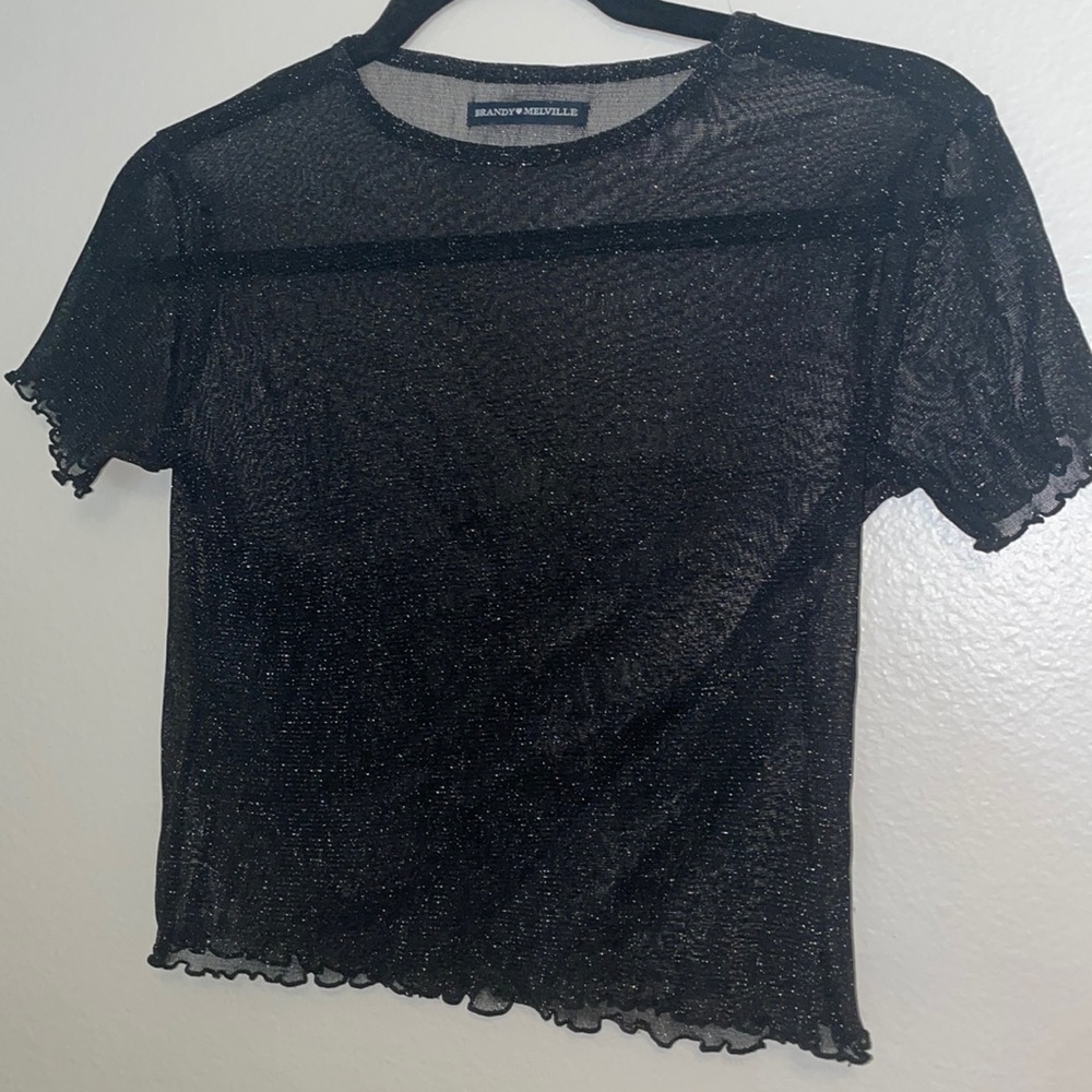 Mesh sparkle brandy Melville top